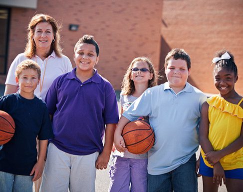 kids recess basketball
