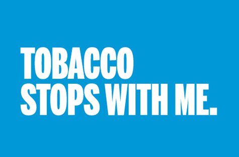 Tobacco stops with me blue logo