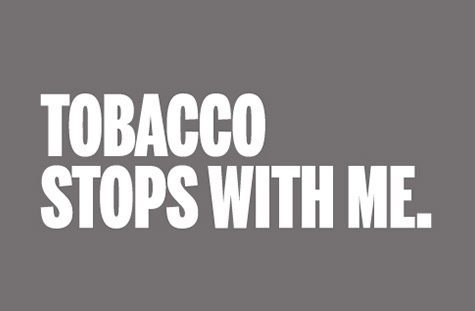 Tobacco stops with me grey logo