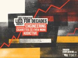Big tobacco lied for decades about: engineering cigarettes to be even more addictive