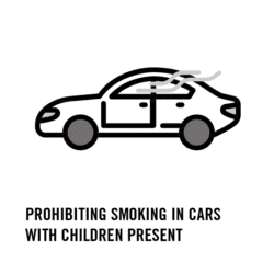 Prohibiting smoking in cars with children present