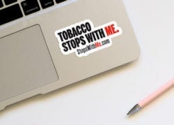 Tobacco stops with me stickers