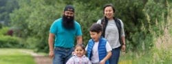 A family enjoying the outdoors