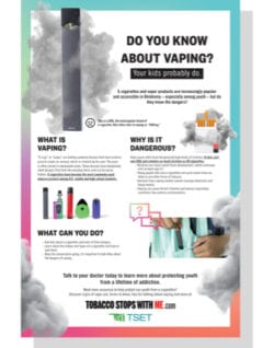 11″ x 17″ Dangers of Youth Vaping Poster