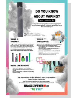 Do you know about vaping? Your students do - poster.