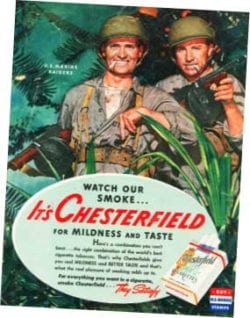 military marketing tobacco ad