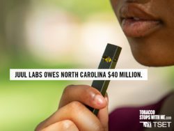 Juul labs owes North Carolina $40 million dollars.