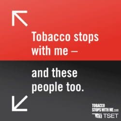 Tobacco stops with me and these people too