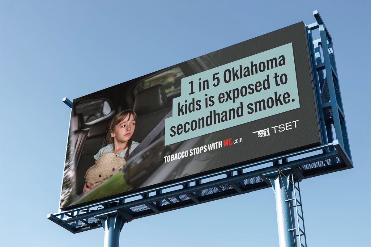 1 in 5 Oklahoma kids is exposed to secondhand smoke billboard