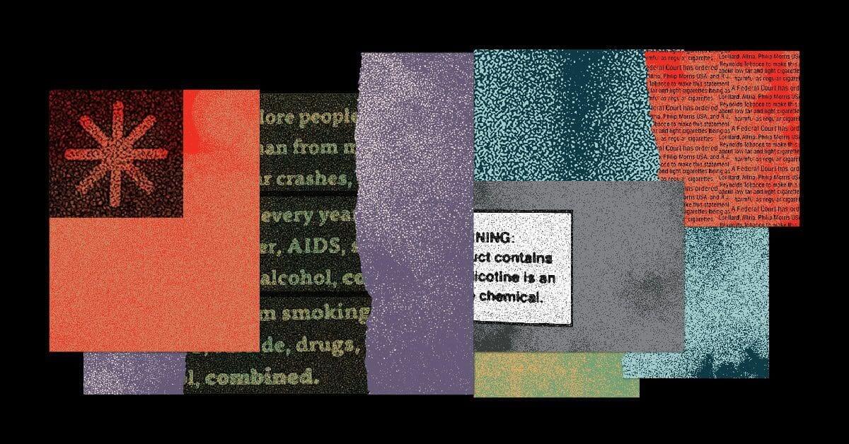 Multicolored and textured graphic illustration