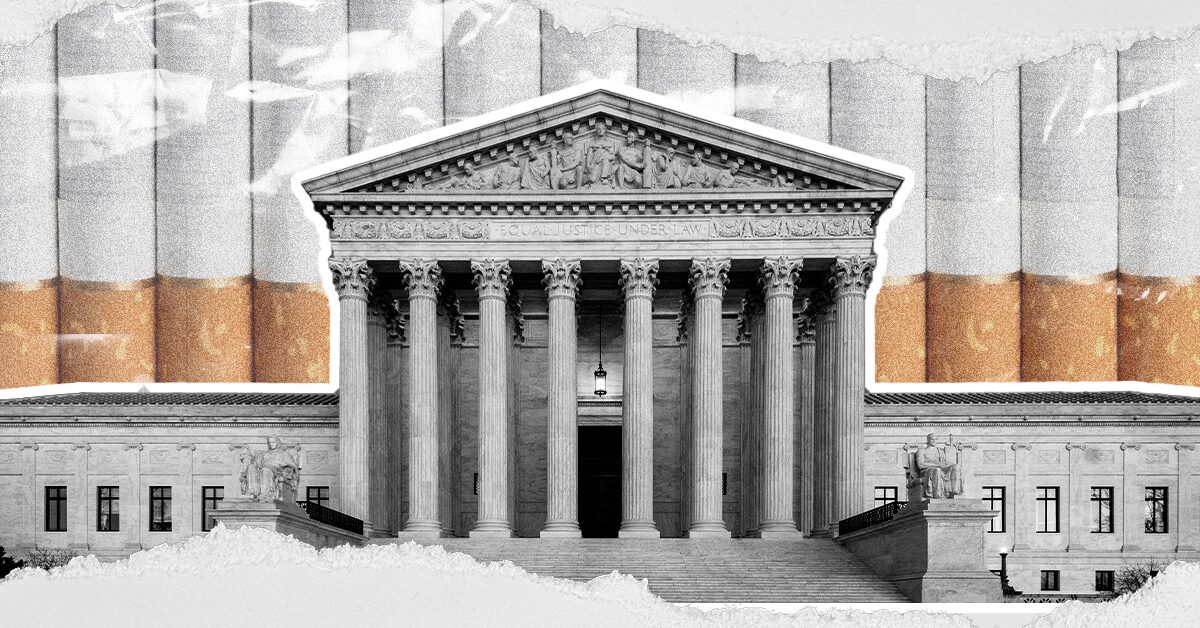 Supreme Court and Cigarettes Graphic