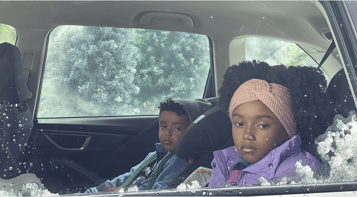 Children in cars - exposed to secondhand smoke