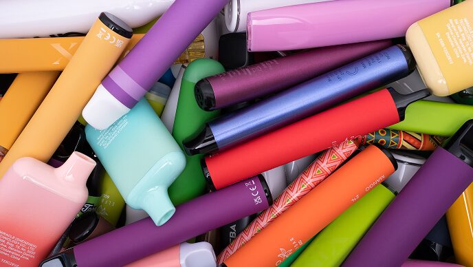 Pile of colorful Vape pens