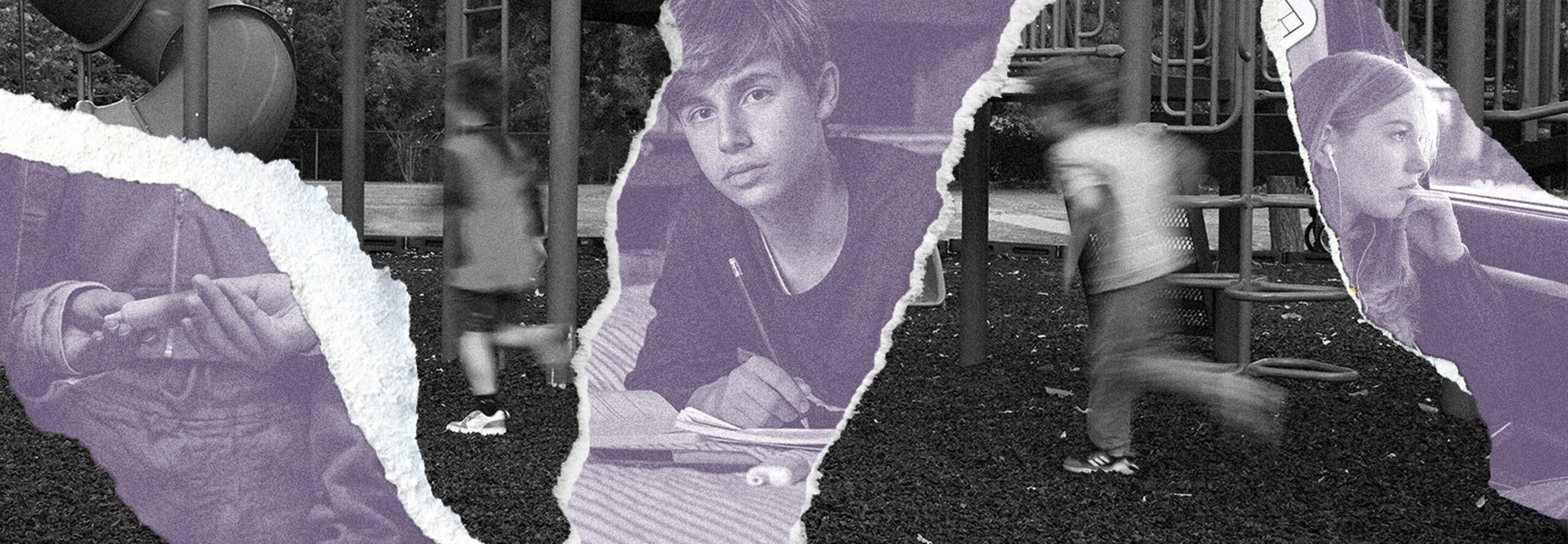 Youth playground graphic collage with vapes